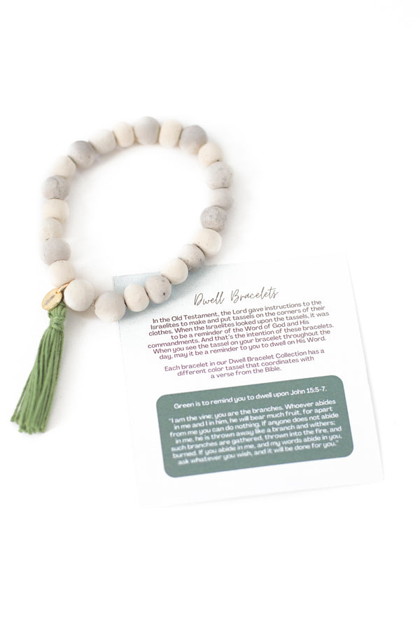 Dwell Bracelet | Green | John 15:5-7