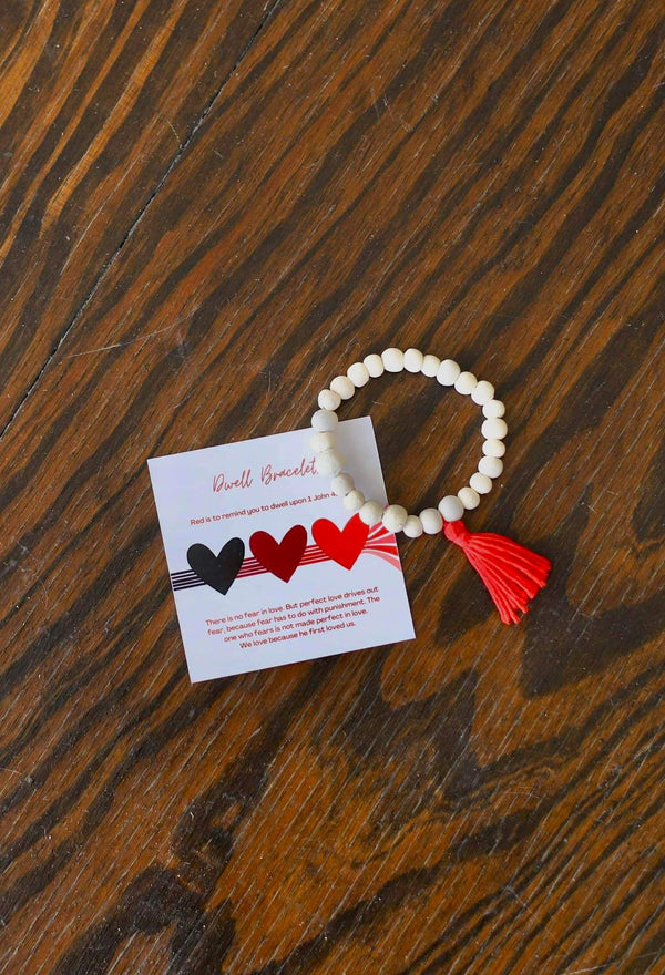 Dwell Bracelet | Red | 1 John 4:18-19