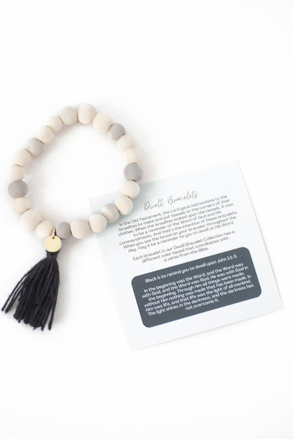 Dwell Bracelet | Black | John 1:1-5