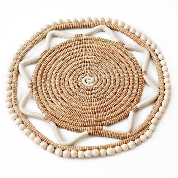 Beaded Charger | Sand